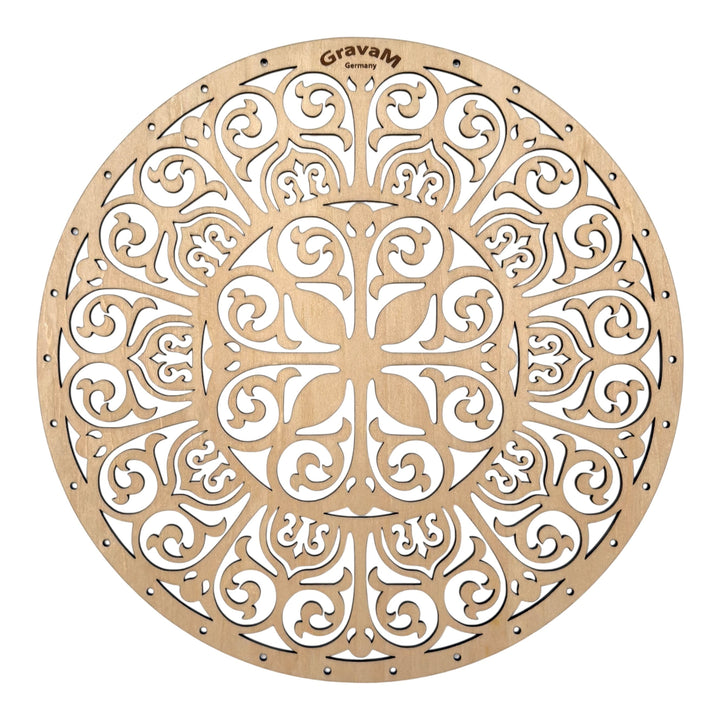 Runde Wanddekoration Blume des Lebens DL.10 aus 5 mm Linden-Sperrholz