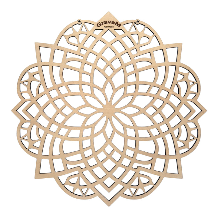 Runde Wanddekoration Blume des Lebens DL.8 aus 5 mm Linden-Sperrholz