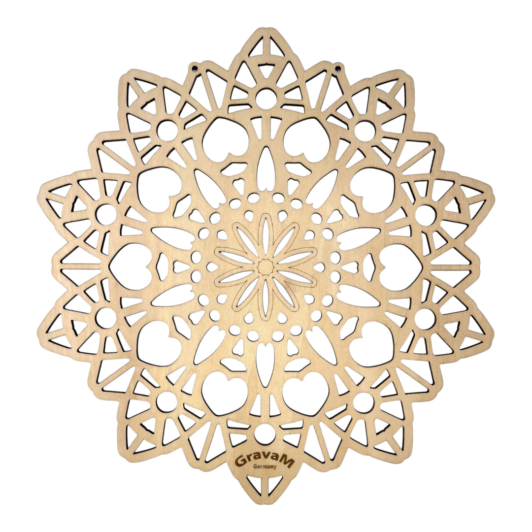 Runde Wanddekoration Blume des Lebens DL.7 aus 5 mm Linden-Sperrholz