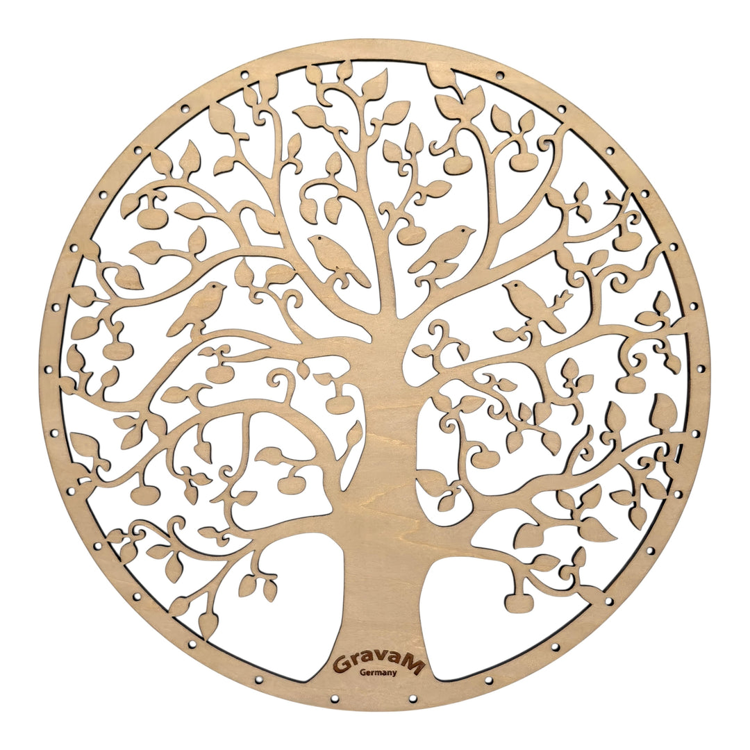 Lebensbaum HL.2 aus 5 mm Linden-Sperrholz – Holz-Wanddekoration von GravaM Germany