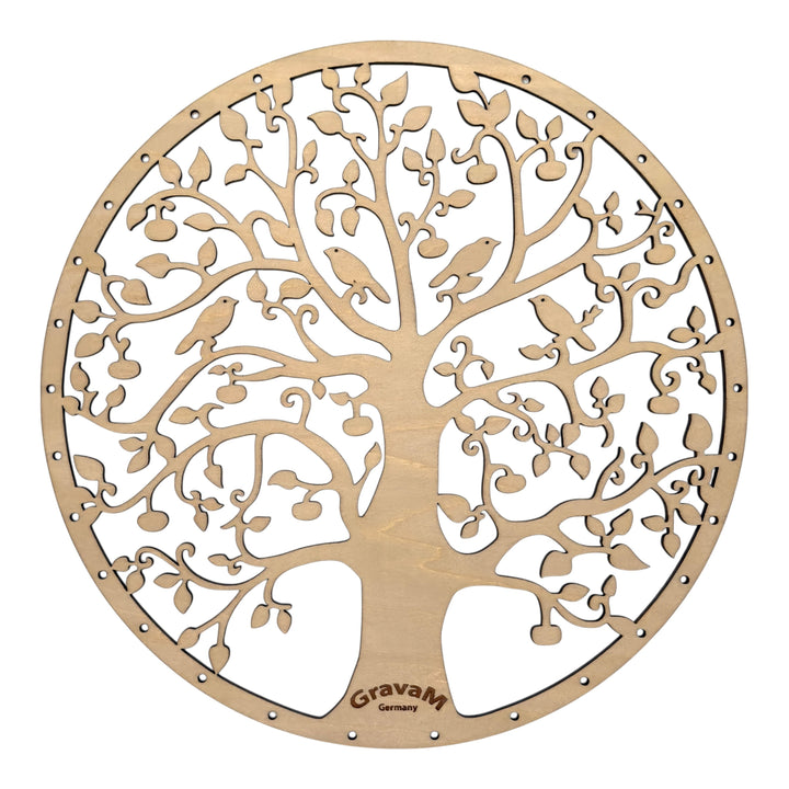 Lebensbaum HL.2 aus 5 mm Linden-Sperrholz – Holz-Wanddekoration von GravaM Germany