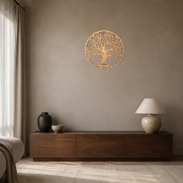 Tree of Life HL.4 displayed in a warm natural interior 