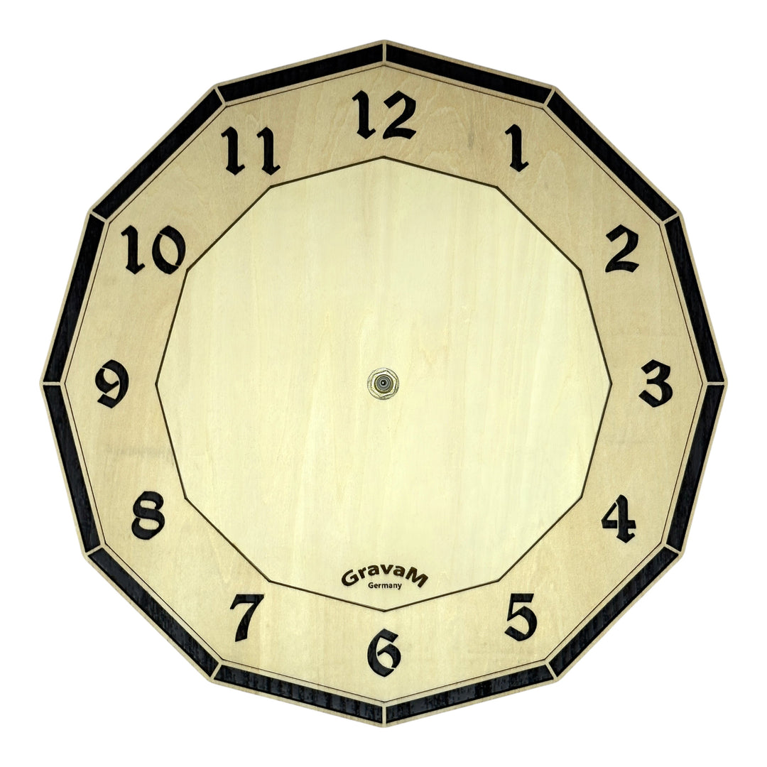Premium Wall Clock WU.10 – customizable wooden wall clock with a two-layer 3D dial 